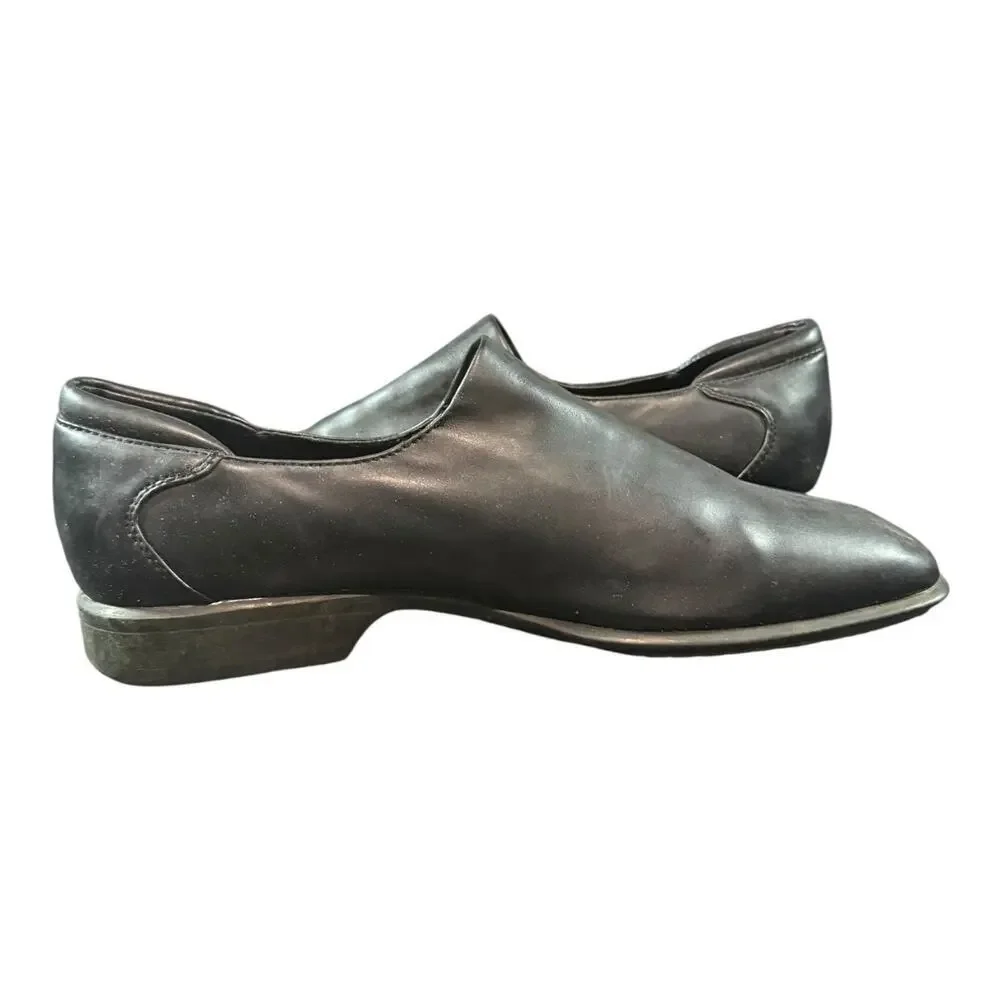 Donald Pliner Men’s Rex Leather Shoes Black Size 9.5 M Laceless Slip On